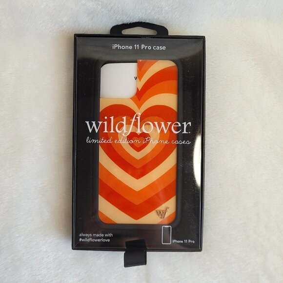 Wildflower Case For iPhone 11 Pro | Pumpkin Spice Latte Love Hearts Print - Picture 1 of 3
